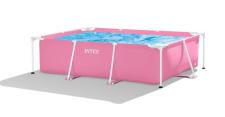 Бассейн каркасный прямоугольный розовый (220х150х60см) 1 шт/упак 28266